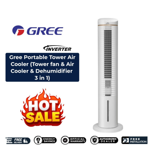 Gree Portable Air Cooler & Dehumidifier & Tower fan 3 in 1